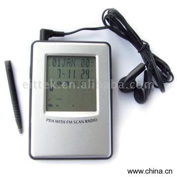 Mini PDA with FM Scan Radio