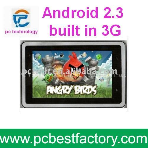 7 inch android 2.3 built in 3G phone tablet pc