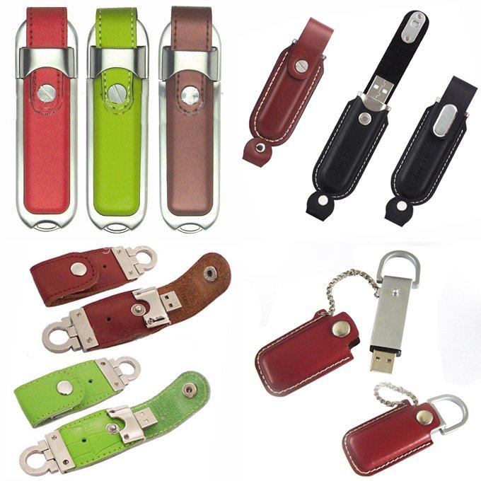hotsell memory usb flash leather model OEM logo