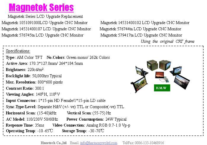 Magnetek 14531400107 LCD Upgrade CNC Monitor