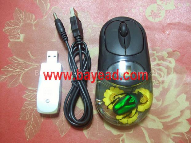 Real Bug Inside Wireless Optical Mouse, So Cool Gift Mouse