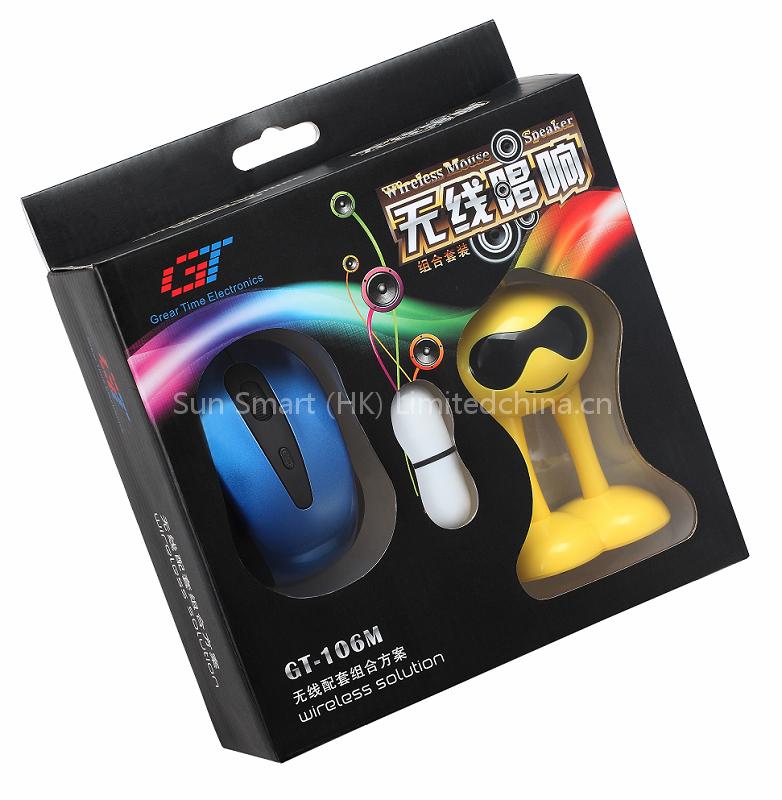 wireless mouse&speakers GT-106M,free custom logo,best partner for computer