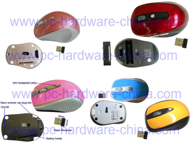 2.4G RF Wireless Optical Mouse / Cordless Mice with NANO Receiver