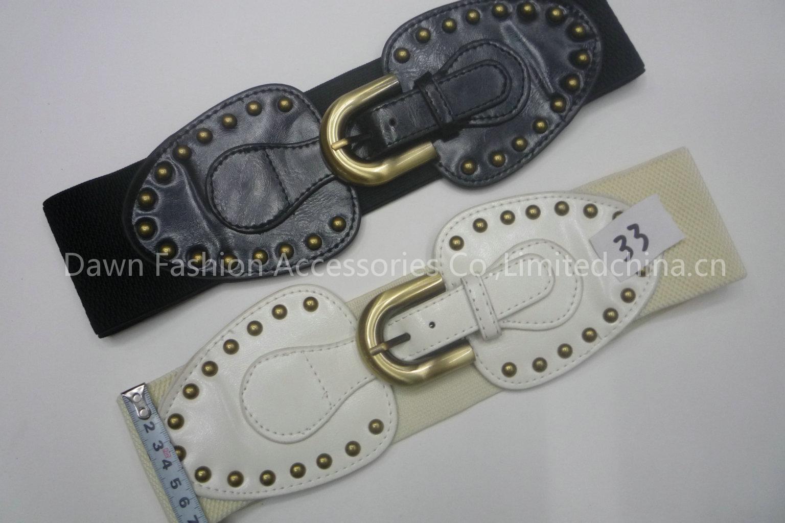 Elastic fashion belt