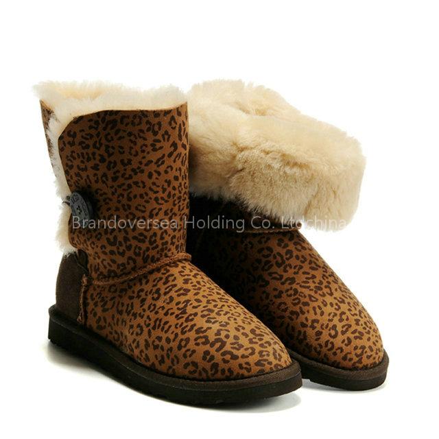 Fashionable Style UGG Women's Bailey Button boots, 5803 style,leopard