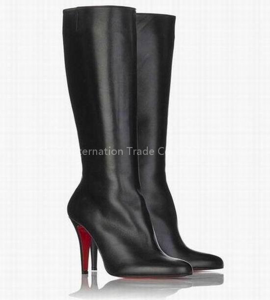 Christian Louboutin Leather High Heel Boot