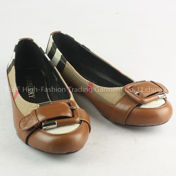 designer burberry flat casual shoes