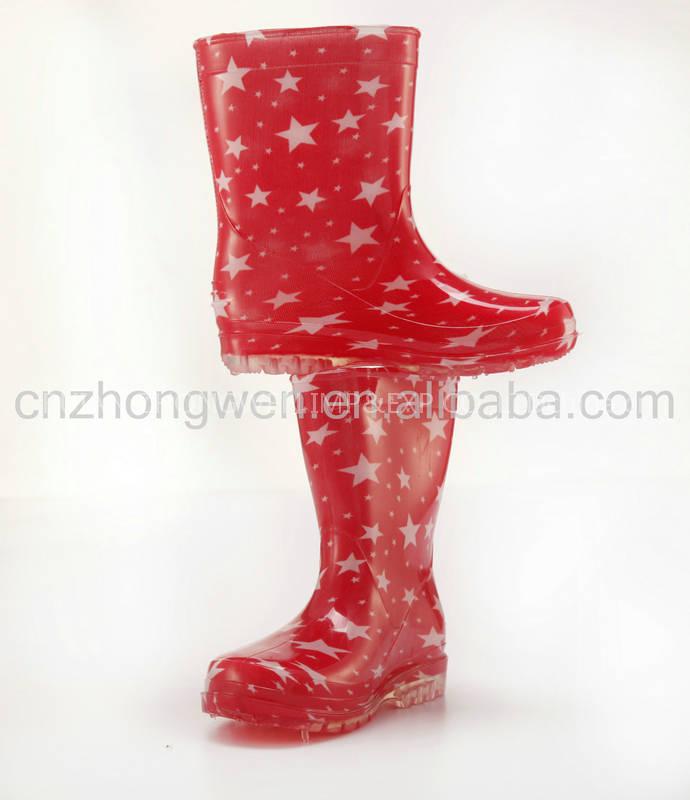 Girls Rain Boots with Shining Stars