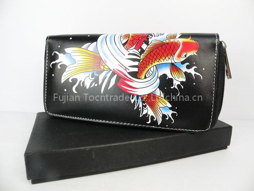 Free shipping---New stytle Edhardy wallets satchel tote