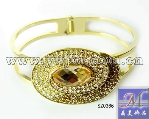fashion alloy czech stone bangle