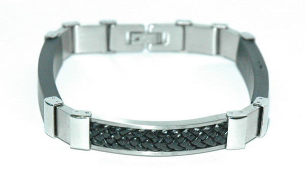 Hong Kong Stainless Steel Bracelet With Leather