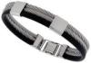 Stainless Steel Id Bracelet With Silicon And Cable (Hong Kong)