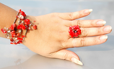 Thailand Handmade Semi-precious Stone Bead Bracelet