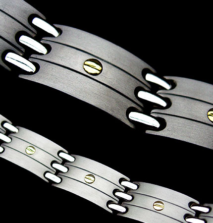 United States Centain Titanium 18K Gold Bracelet