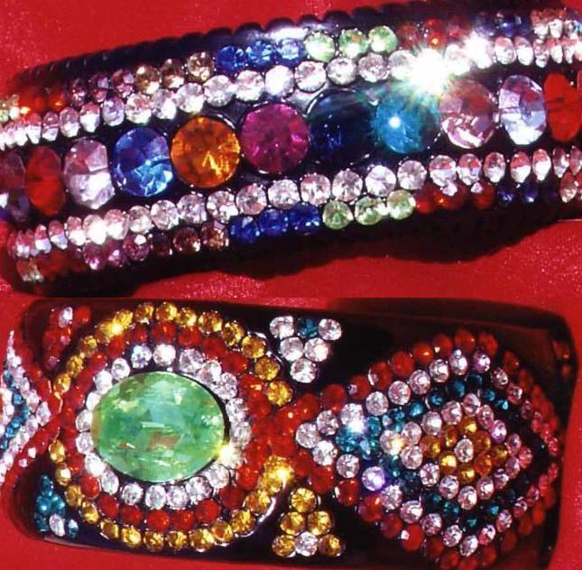 India Bollywood Bangle, Bracelet With Colourful Stone
