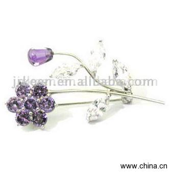 Zirconia Brooch