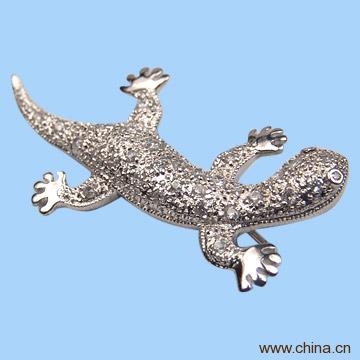 Cubic Zirconia Silver Pin