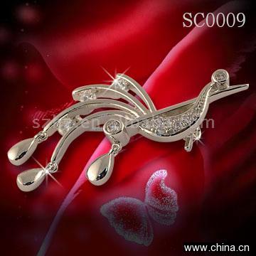 Silver Brooch with RH Plating