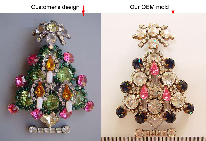 China (Mainland) OEM Christmas Brooch
