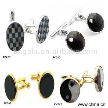 Fashion Black Onyx Cuff Links
