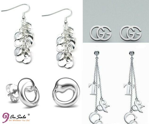 Gucci double G earrings Tiffany sterling silver earrings