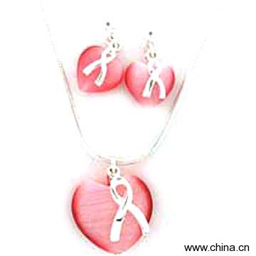 Necklace And Earring Set (Ribbon Style)
