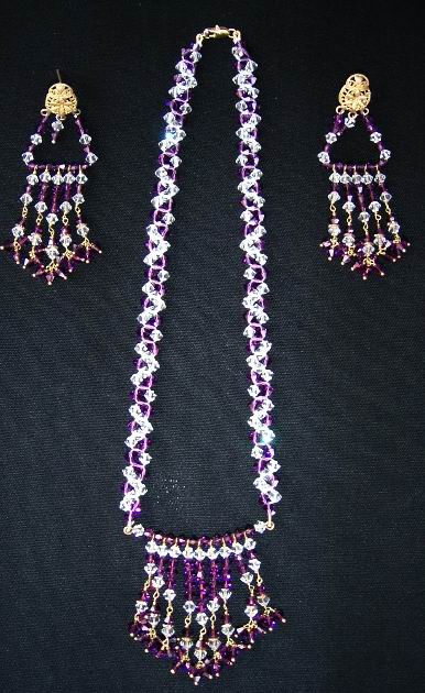 Pakistan Necklace Set In Real Crystal