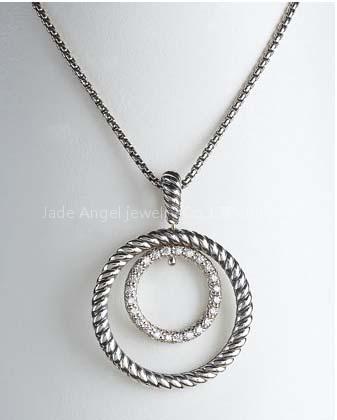 Small Pave Diamond Mobile Necklace,david yurman jewelry