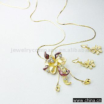 Alloy Cz Diamond Jewelry Set