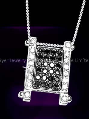 Silver & Inlaid CZ Pendant