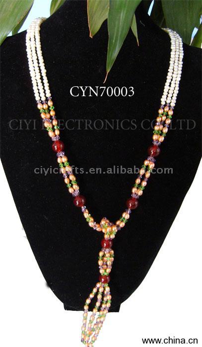 Fresh Water Pearls and Carnelian Necklace