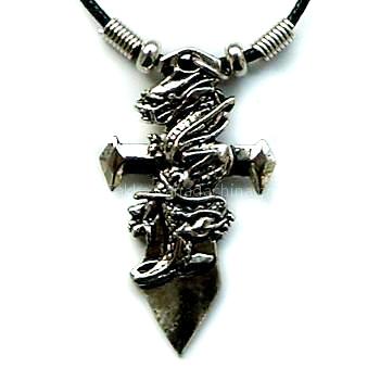 Silver PEWTER Dragon Dagger