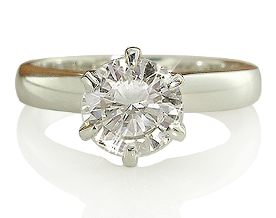 India 1.00ct Round Diamond Solitaire Ring