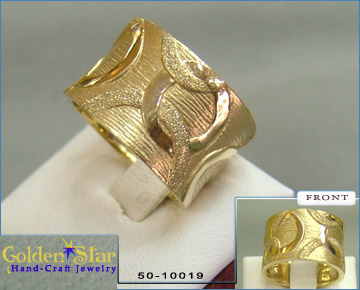 Israel 14k Yellow Gold Wedding Band - Designer Style