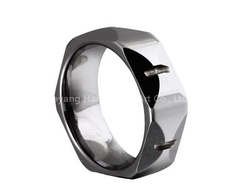 Faceted Tungsten Rings