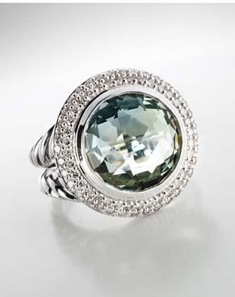 David Yurman inspired Prasiolite Cerise Ring