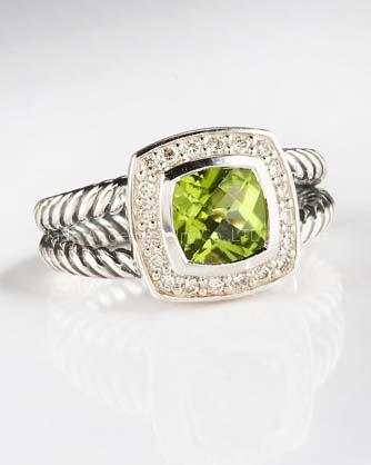 David Yurman Peridot Petite Albion Ring
