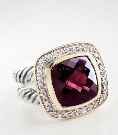 david yurman rings,Garnet Albion Split-Shank Ring