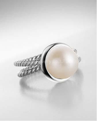 David Yurman inspired jewelry,Cable Pearl Ring