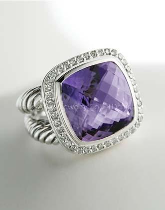 David yurman rings,Amethyst Albion Split-Shank Ring