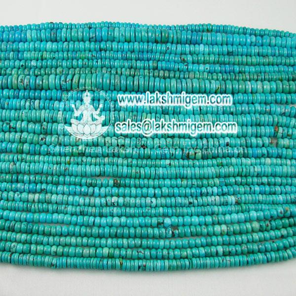 nature turquoise A grade roundel loose strands