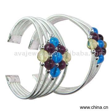Bangle with Glass Beads