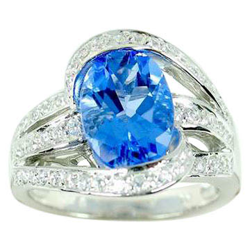 K Gold Ring with Gem Stone