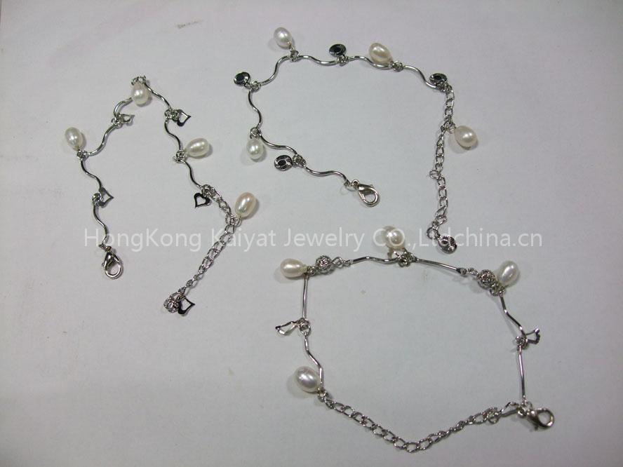 freshwater pearl bracelet jewelry wiht silver &gift&natual pearl