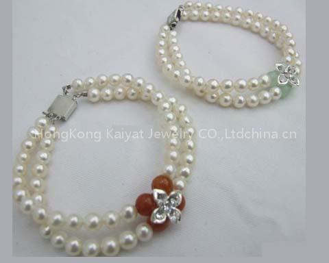 freshwater pearl bracelet jewelry & gift &gemstone&cutured pearl&natuaral pearl