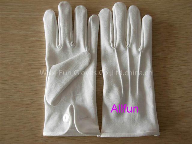 white cotton glove