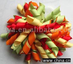 Hair Clip with Curl Ribbon Bow