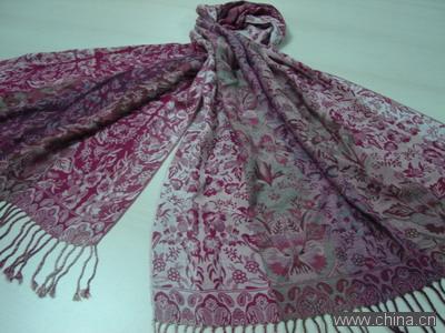 100% Rayon Jacquard Woven Scarf