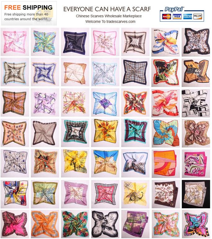 Fashion Square Scarves Supplier / Free Shipping