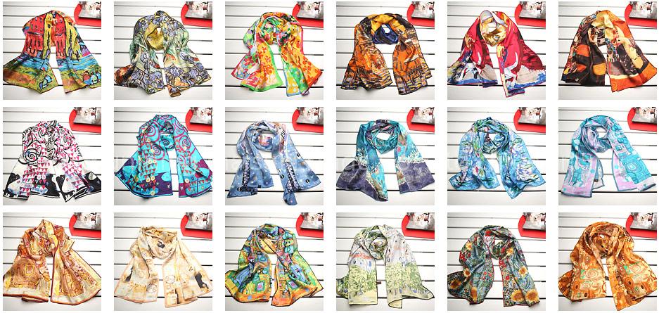 Fashion 100% Pure Silk Scarves Supplier - Free Shipping